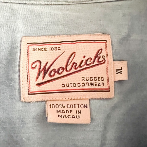 Vintage Woolrich Denim Button Down Embroidered Gardening Long Sleeve Shi… - Picture 5 of 6